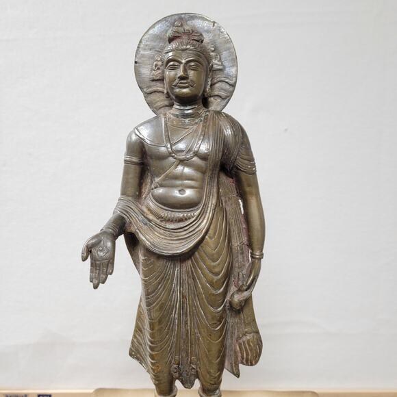 Standing bodhisattva Maitreya the future Buddha, India 19th/20th century - Picture 14 of 15